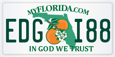 FL license plate EDGI88
