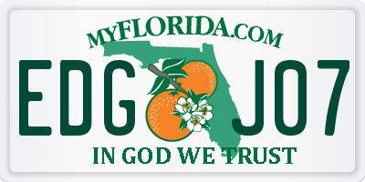 FL license plate EDGJ07
