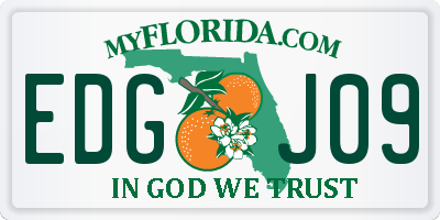 FL license plate EDGJ09
