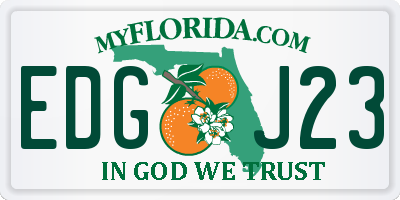 FL license plate EDGJ23