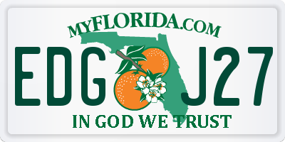FL license plate EDGJ27