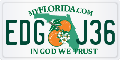 FL license plate EDGJ36