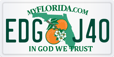 FL license plate EDGJ40