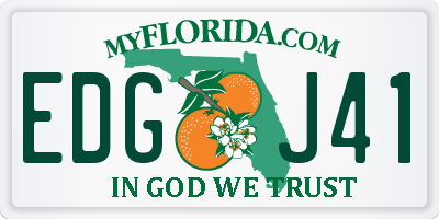 FL license plate EDGJ41