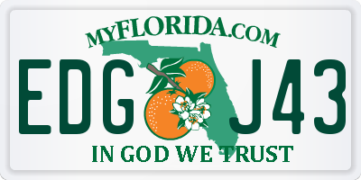 FL license plate EDGJ43
