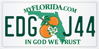 FL license plate EDGJ44