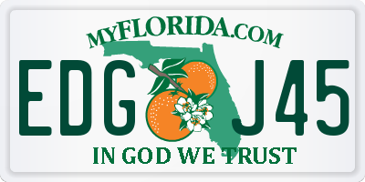 FL license plate EDGJ45