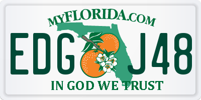 FL license plate EDGJ48
