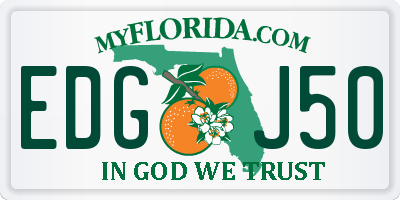 FL license plate EDGJ50