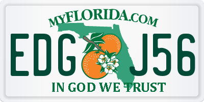 FL license plate EDGJ56