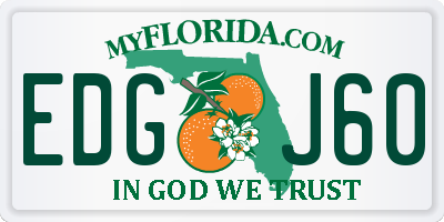 FL license plate EDGJ60