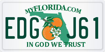FL license plate EDGJ61