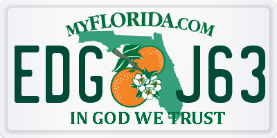 FL license plate EDGJ63