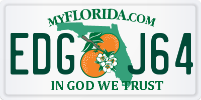 FL license plate EDGJ64