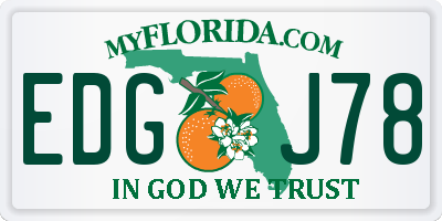 FL license plate EDGJ78