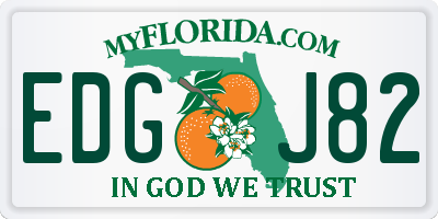 FL license plate EDGJ82