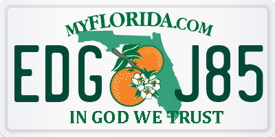 FL license plate EDGJ85