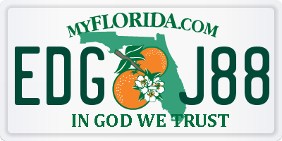 FL license plate EDGJ88