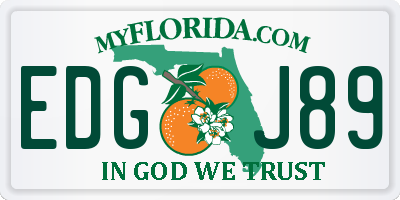 FL license plate EDGJ89