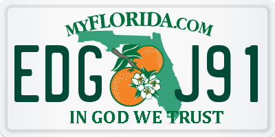 FL license plate EDGJ91