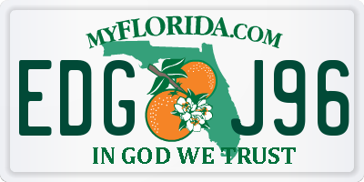 FL license plate EDGJ96
