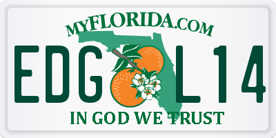 FL license plate EDGL14