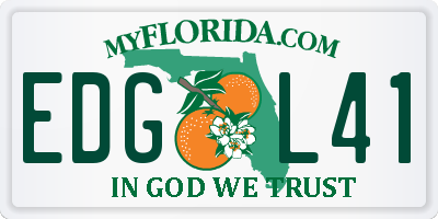 FL license plate EDGL41