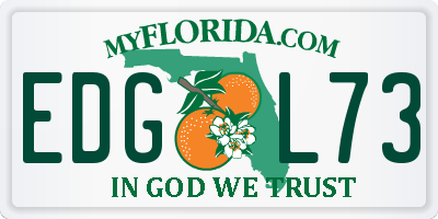 FL license plate EDGL73