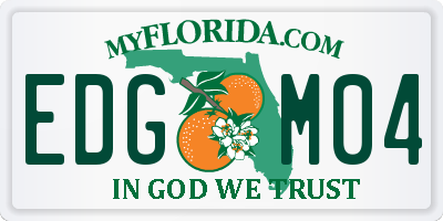 FL license plate EDGM04