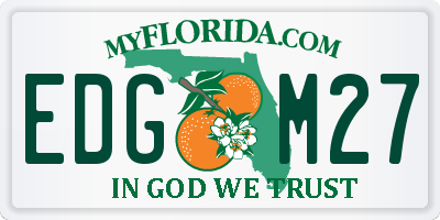 FL license plate EDGM27