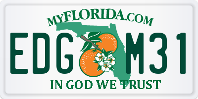 FL license plate EDGM31