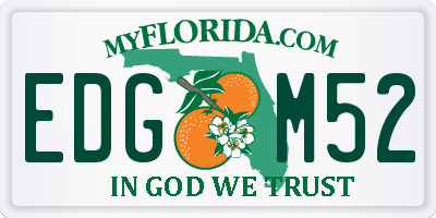 FL license plate EDGM52