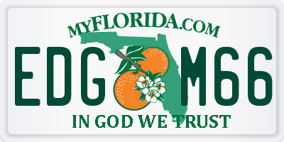 FL license plate EDGM66