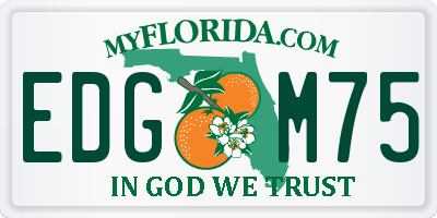 FL license plate EDGM75