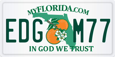 FL license plate EDGM77
