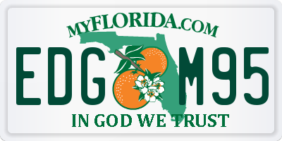 FL license plate EDGM95