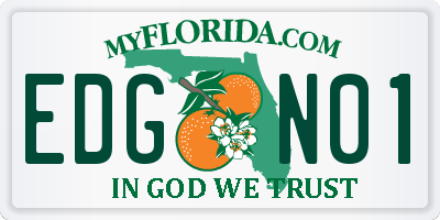 FL license plate EDGN01