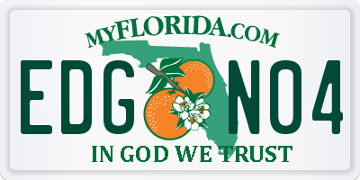 FL license plate EDGN04