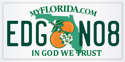 FL license plate EDGN08