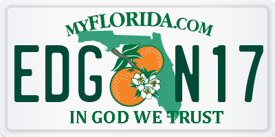 FL license plate EDGN17