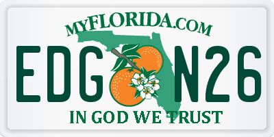 FL license plate EDGN26