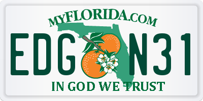 FL license plate EDGN31