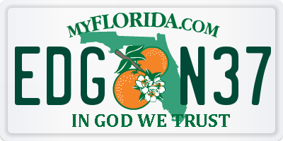 FL license plate EDGN37