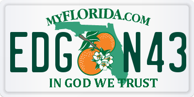 FL license plate EDGN43