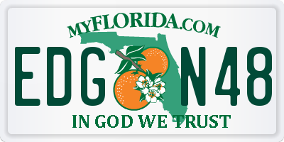 FL license plate EDGN48