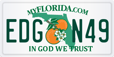 FL license plate EDGN49