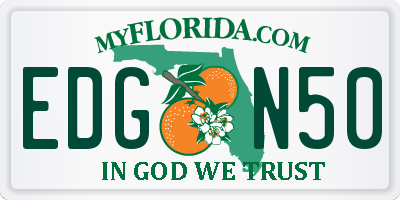 FL license plate EDGN50