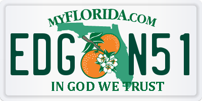 FL license plate EDGN51