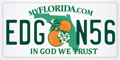 FL license plate EDGN56