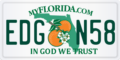 FL license plate EDGN58